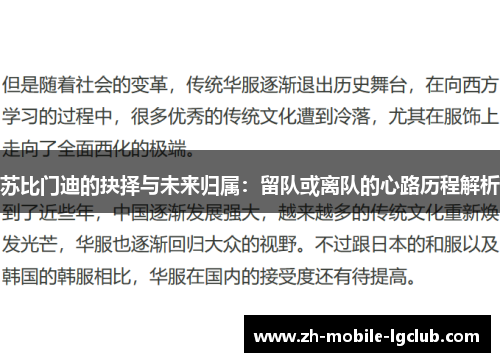 苏比门迪的抉择与未来归属：留队或离队的心路历程解析