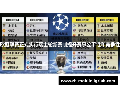 欧冠联赛正式实行瑞士轮新赛制提升赛事公平性和竞争性